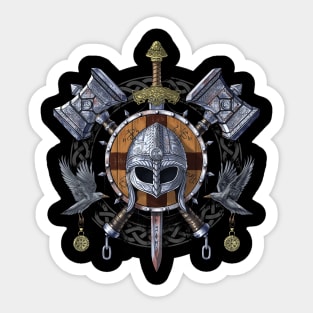 Nordic Viking Warrior Armory Sticker